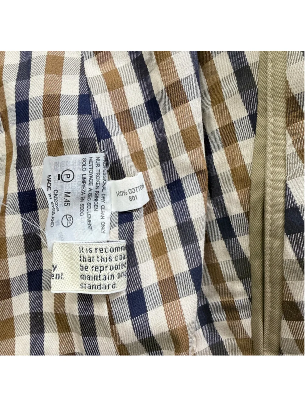 Vintage Aquascutum Trench Coat Mens 40R Beige Belted Removable Liners All Season